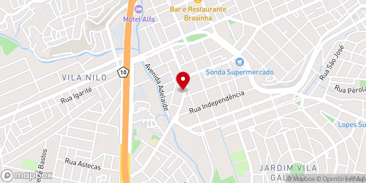 Map showing location of Igreja Assembleia de Deus