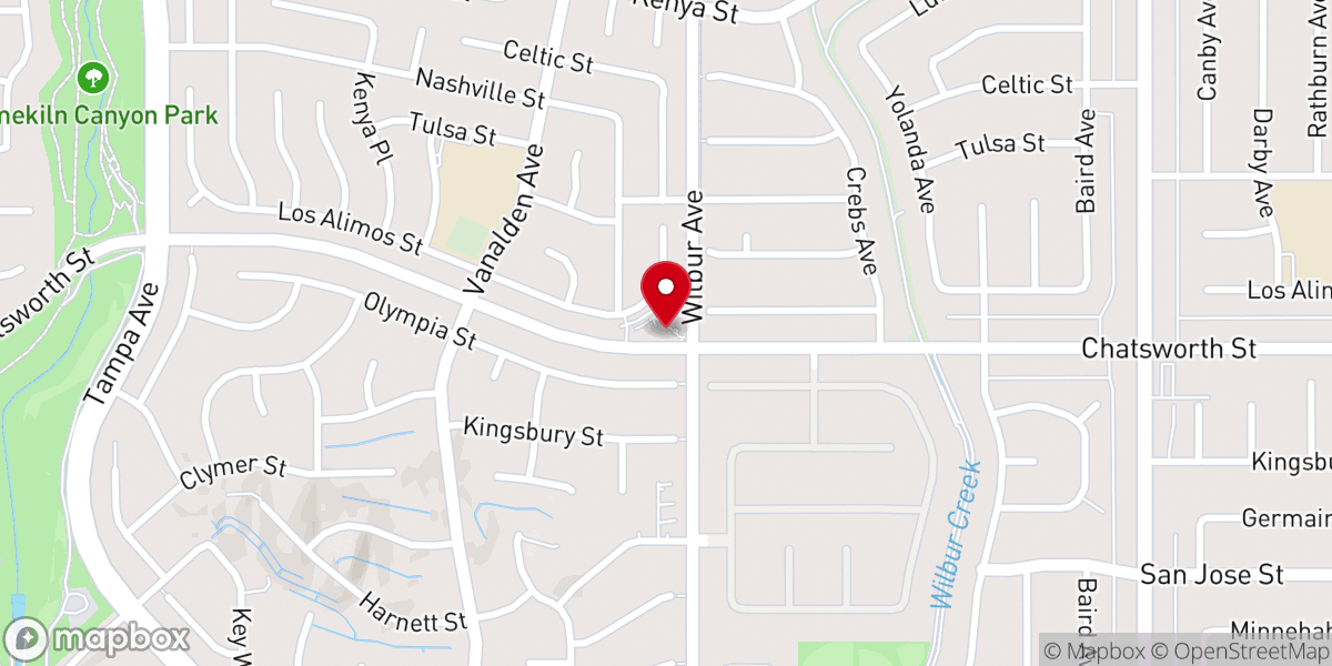 Map showing location of Northridge Christian Church