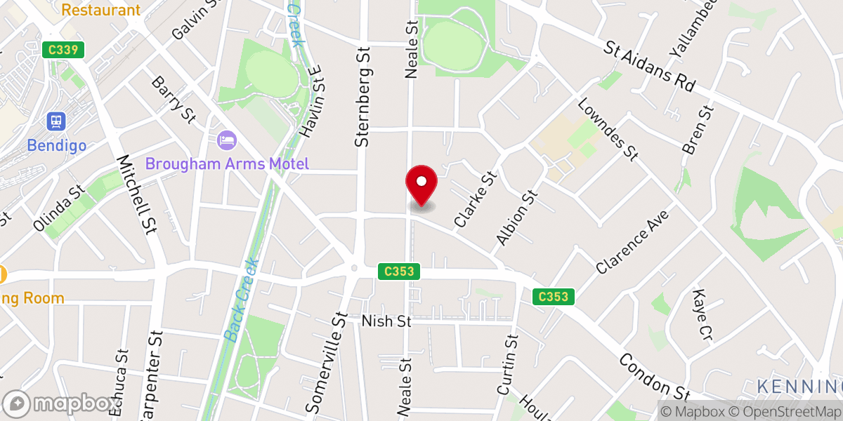 Map showing location of GBI Ensample Bendigo