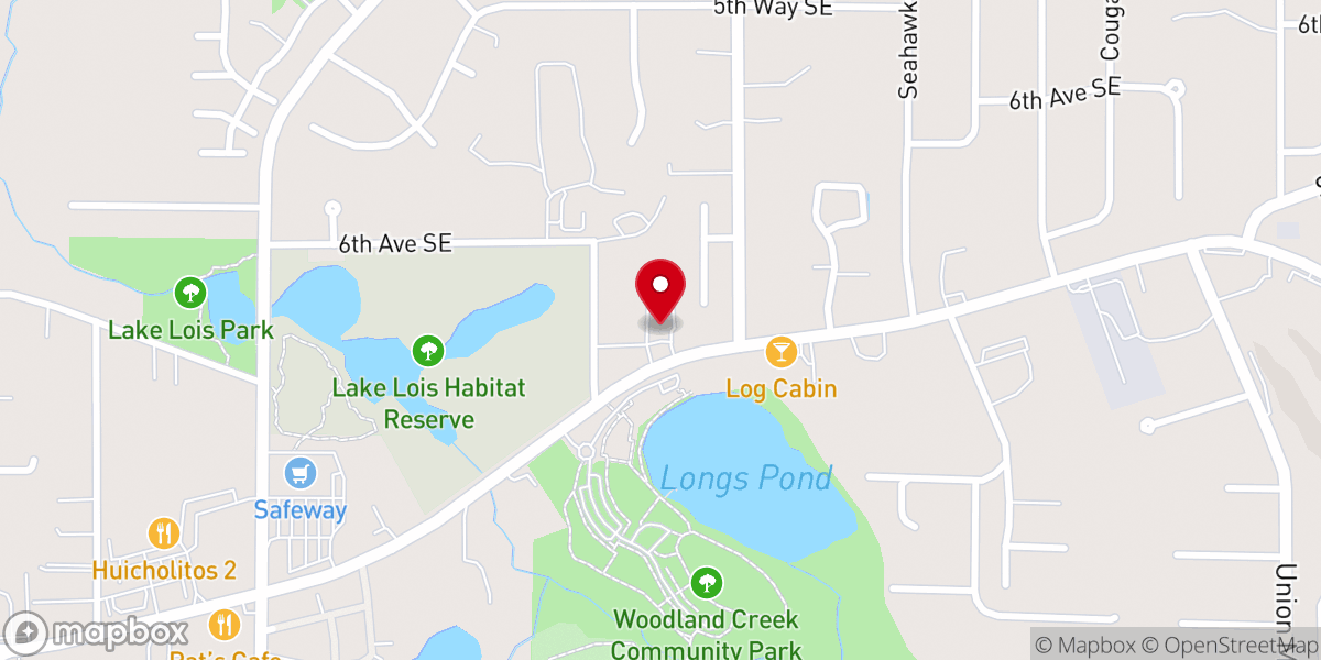 Map showing location of Lacey Bible Church