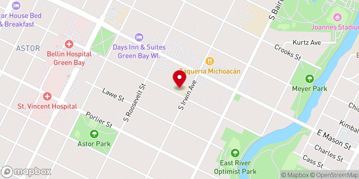 Map showing location of St. Mary of the Angels Parish Center