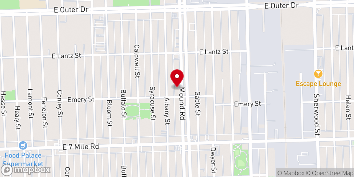 Map showing location of World Wide Missionary Baptist Church