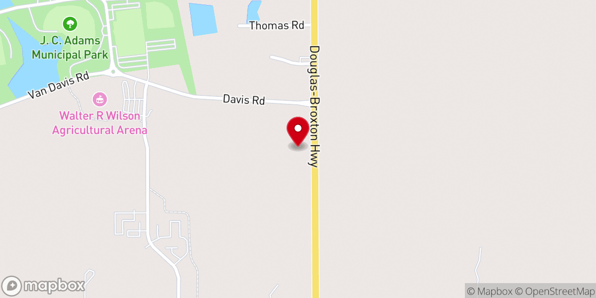 Map showing location of Northside Baptist Church
