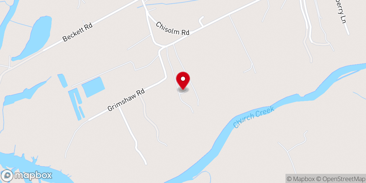 Map showing location of Church Creek Florals