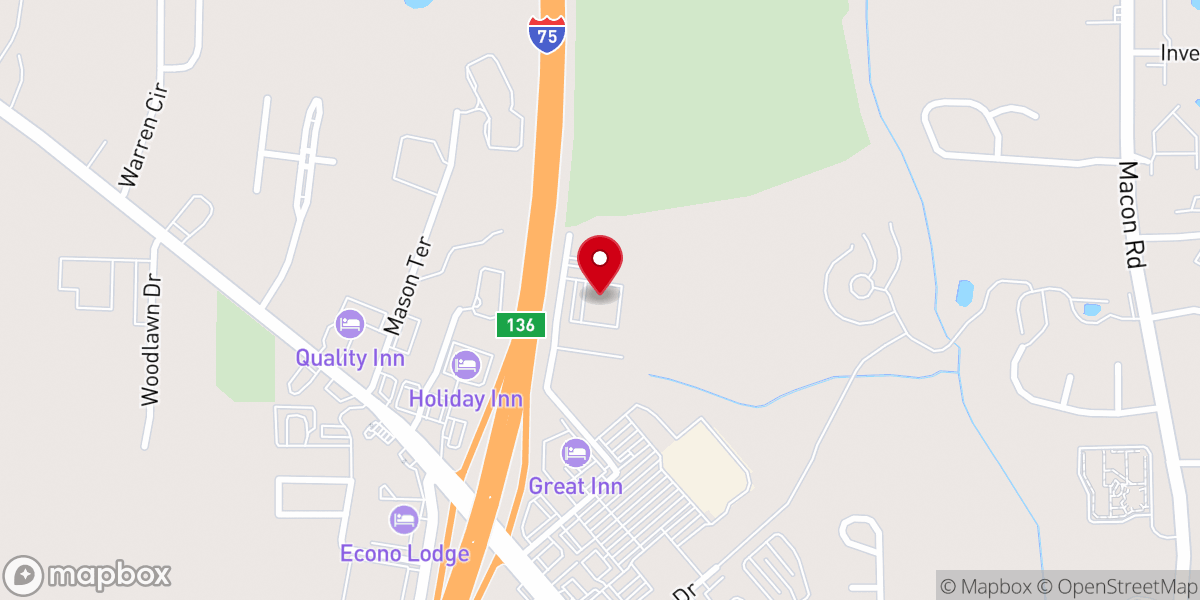 Map showing location of New Harvest Church