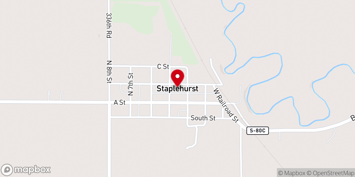 Map showing location of Staplehurst