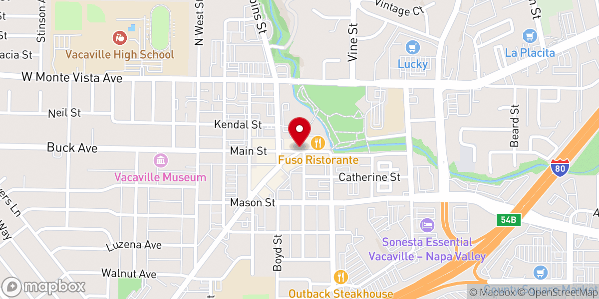 Map showing location of Living Waters Worship Center