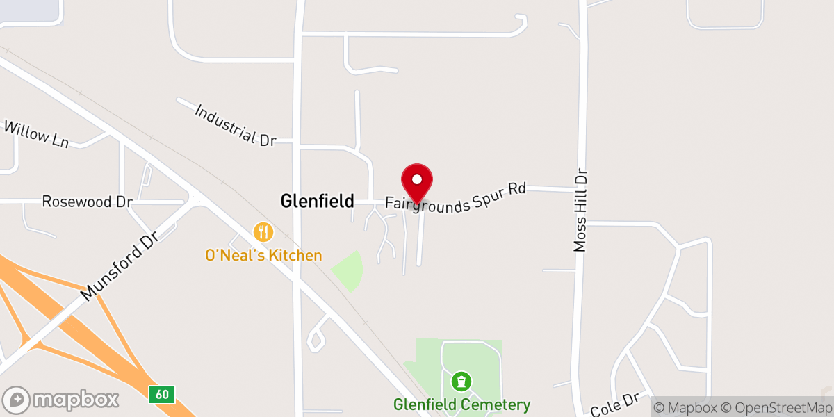 Map showing location of New Prospect Primitive Baptist Church
