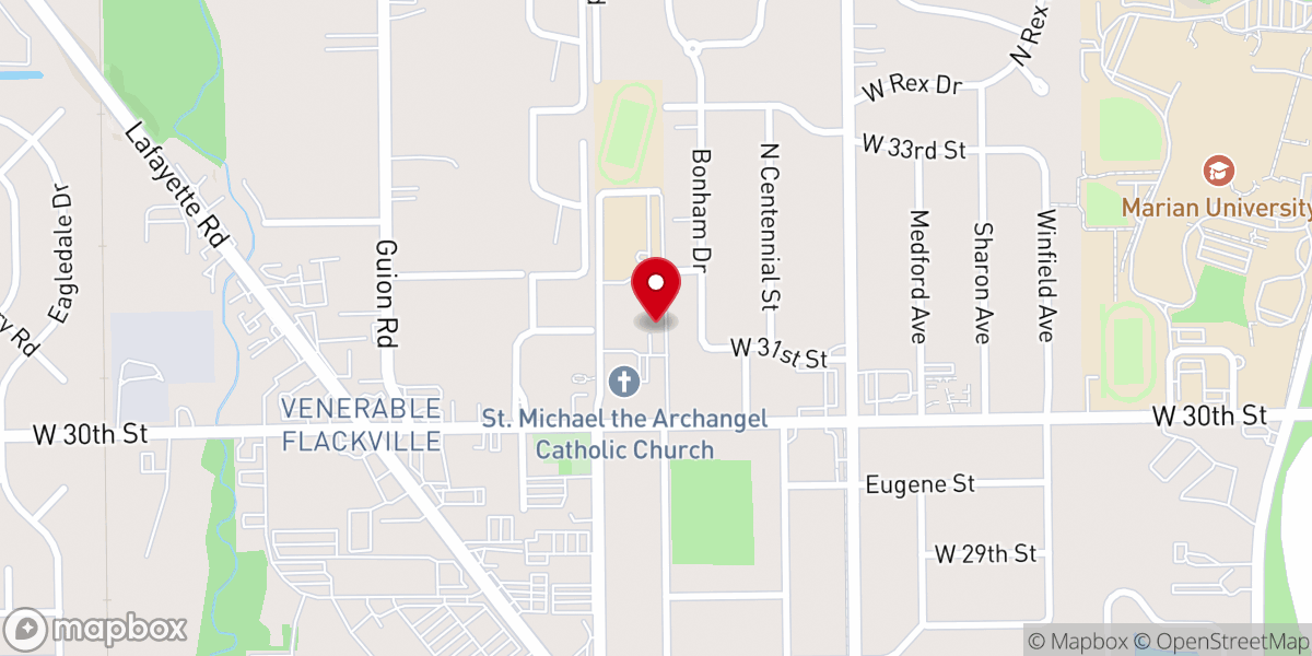Map showing location of St. Michael the Archangel Catholic Church