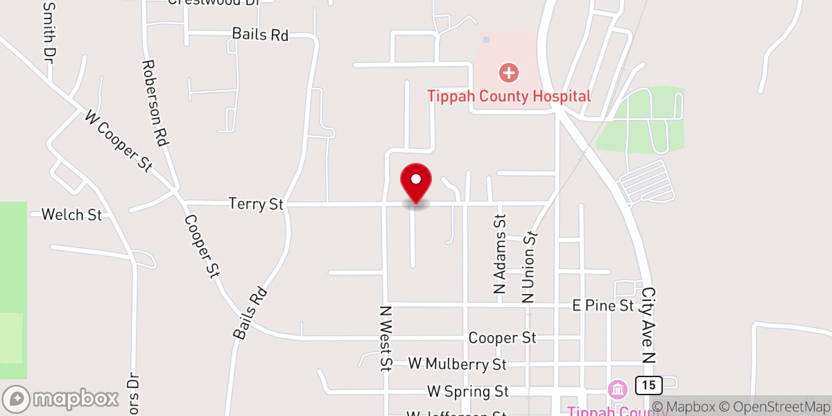Map showing location of Coleman Temple