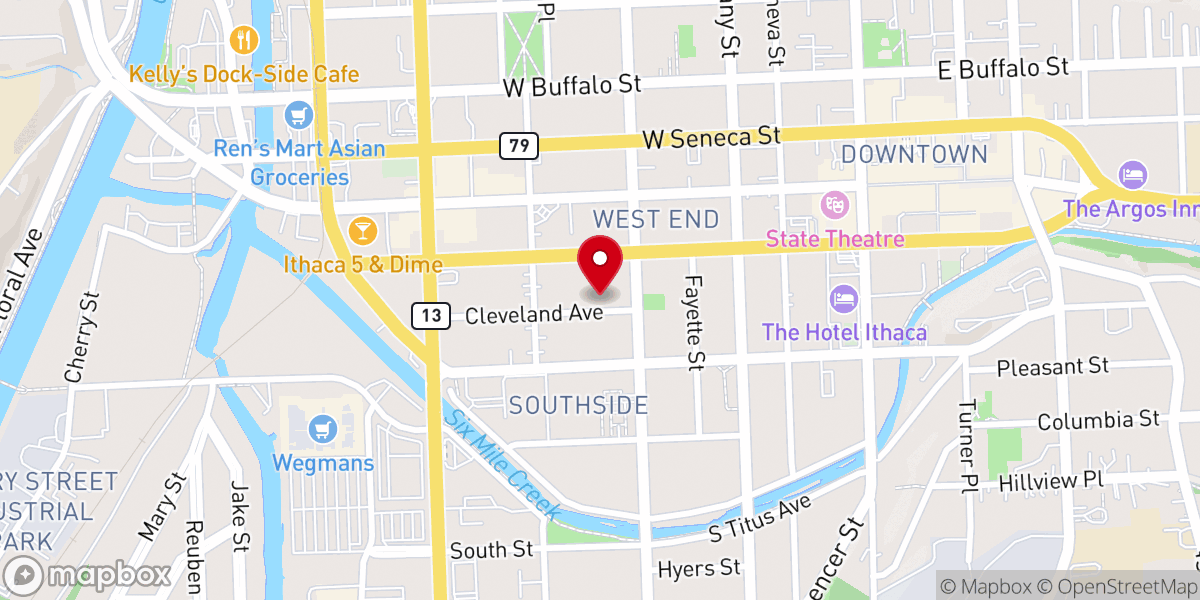 Map showing location of St. James AME Zion Church