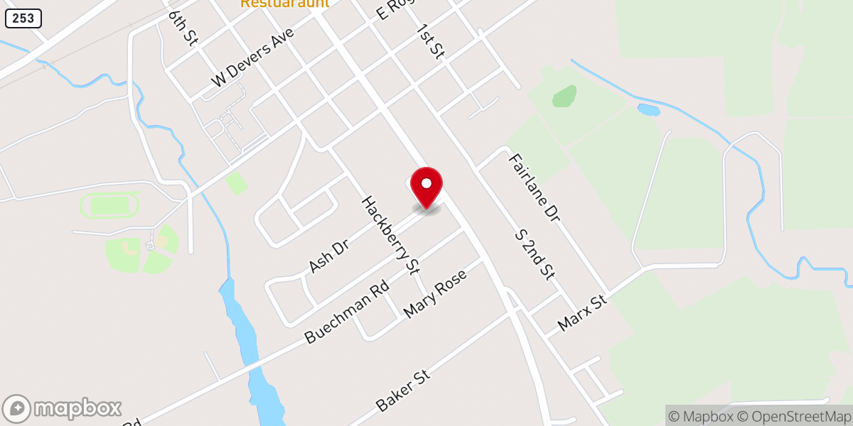 Map showing location of St James Lutheran Church