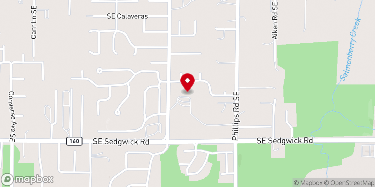 Map showing location of Adventure of Faith Church