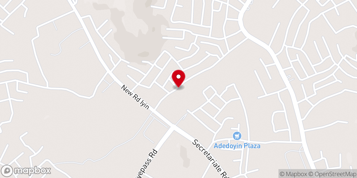 Map showing location of Living Faith Church, New Iyin Road.