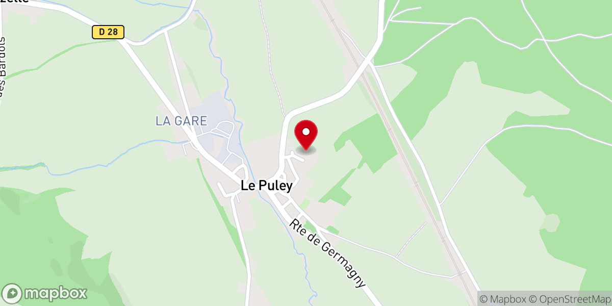 Map showing location of Le Prieuré