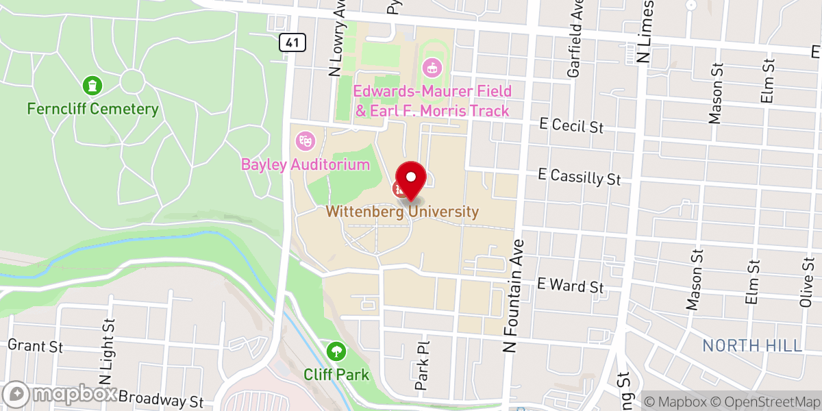 Map showing location of Weaver Chapel