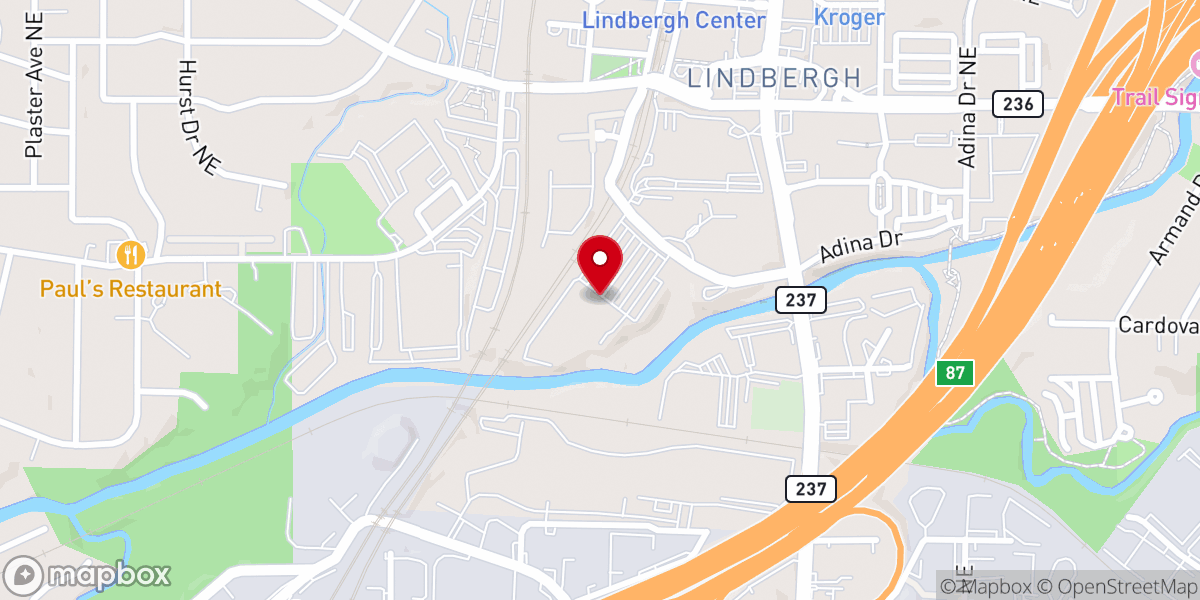 Map showing location of Passion City Church