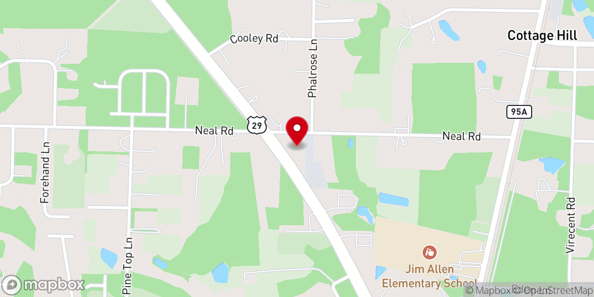 Map showing location of Cantonment Church of Christ