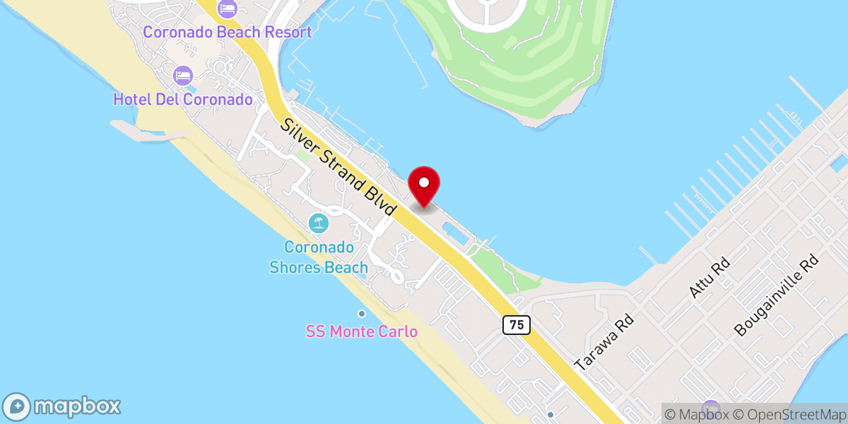 Map showing location of Coronado Community Center