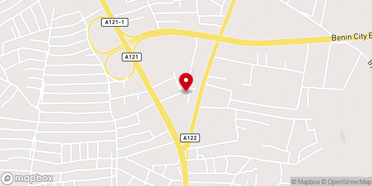 Map showing location of Living Faith Church Oluku