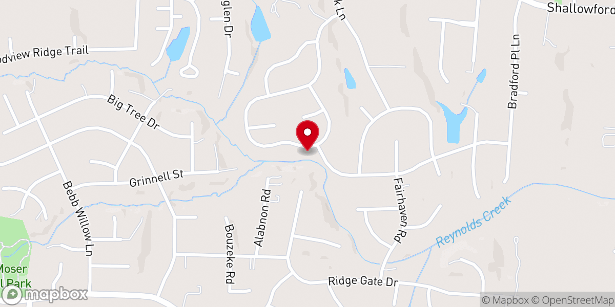 Map showing location of Reverend Jayne