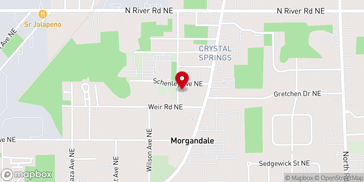 Map showing location of Believers Church Chapel