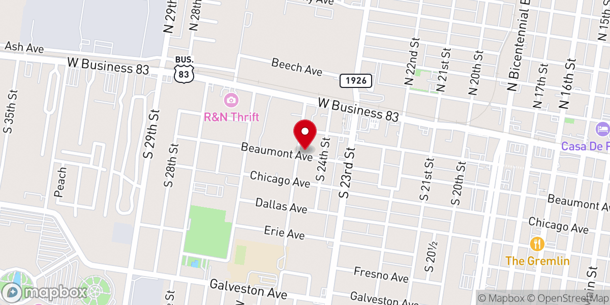 Map showing location of Iglesia Pentecostal Unida