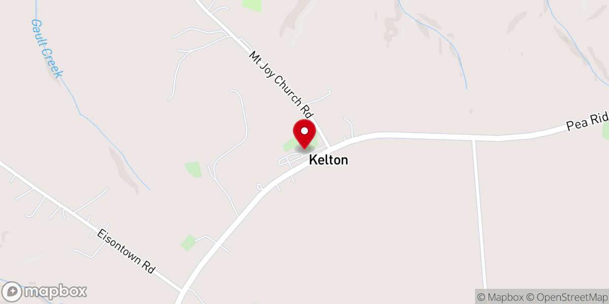 Map showing location of Mt Joy Baptist Church