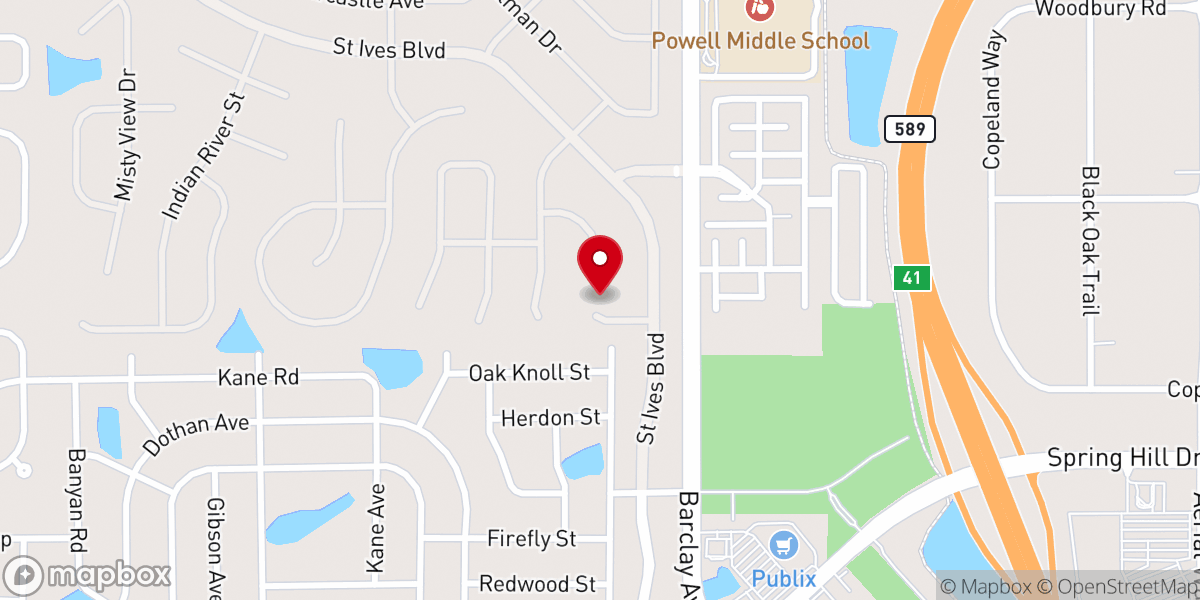 Map showing location of Pristine Spring Hill Baptist Church