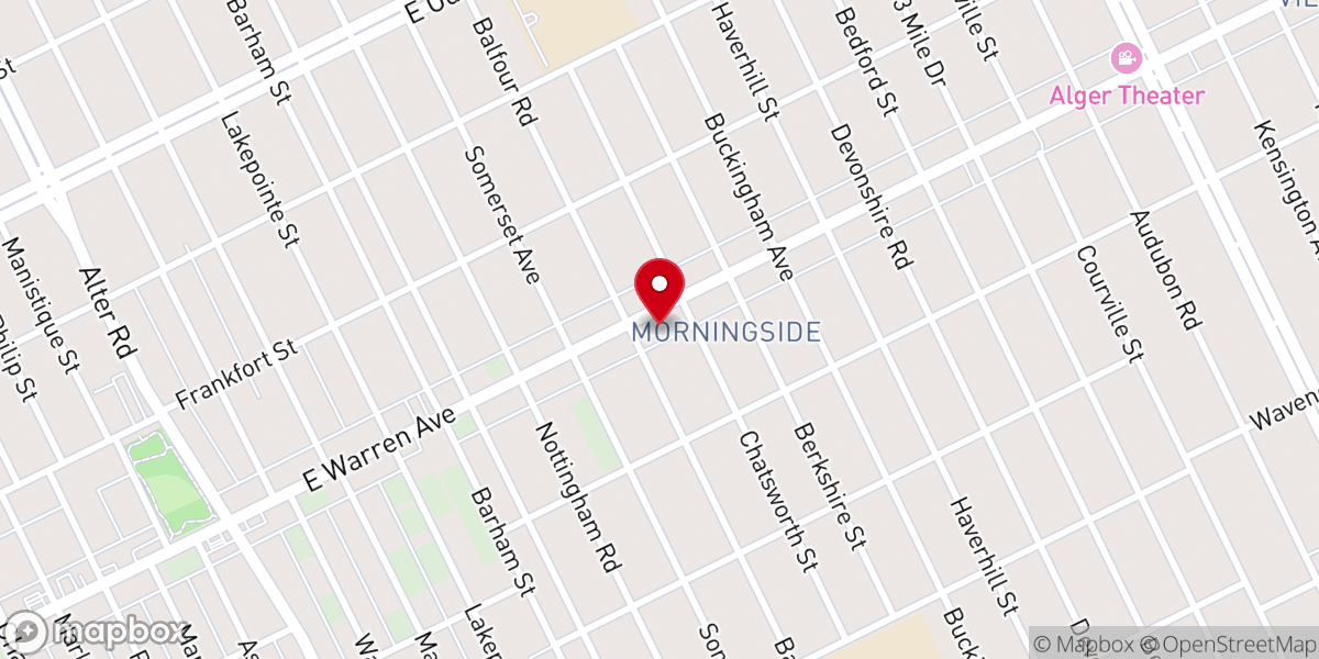 Map showing location of Peace Lutheran Church