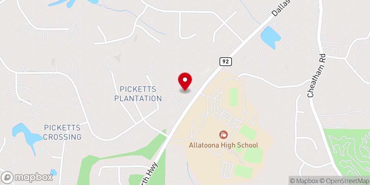 Map showing location of Keystone Baptist Church