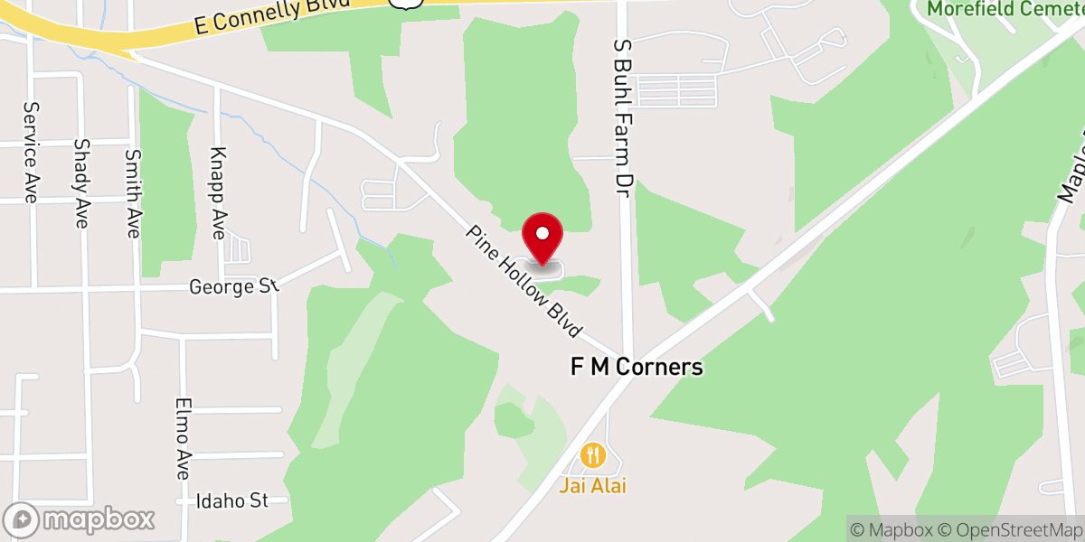 Map showing location of The Valley Church