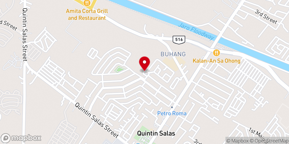 Map showing location of Parish of Our Lady of Montserrat
