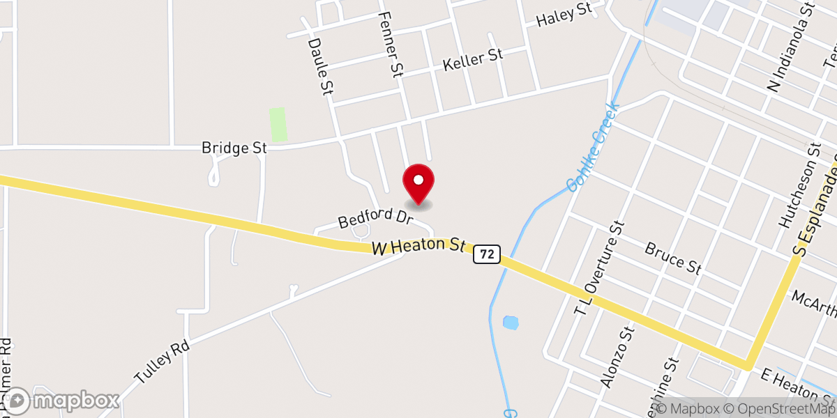 Map showing location of Little Zion Baptist Church
