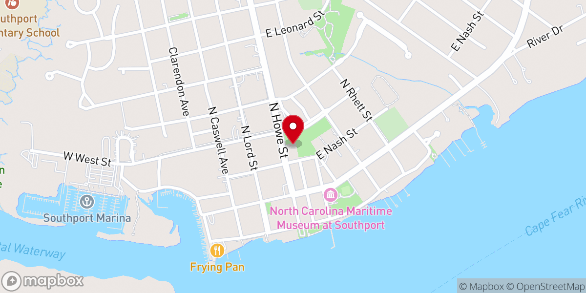 Map showing location of Southport Baptist Weekday Preschool