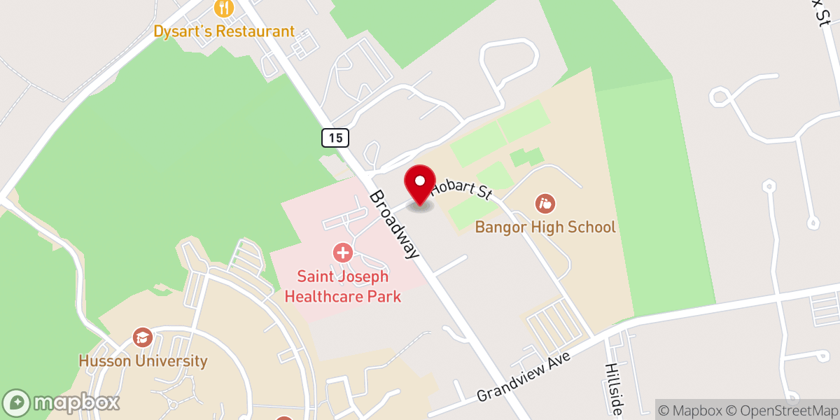 Map showing location of First Church of Christ, Scientist