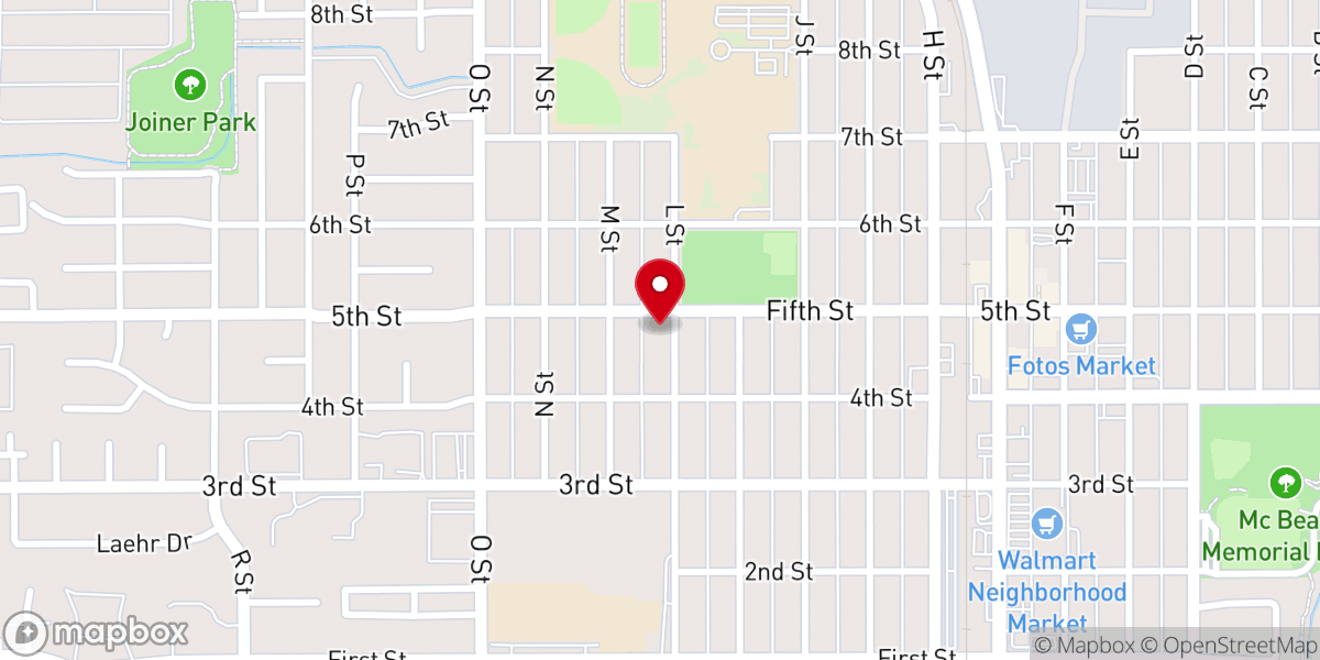 Map showing location of Lincoln Spanish Seventh-day Adventist Church