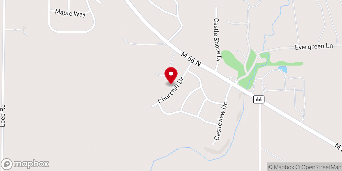Map showing location of Behan Dean T
