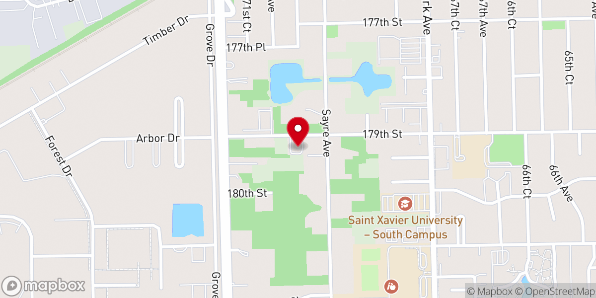Map showing location of First Baptist Church-Tinley Pk
