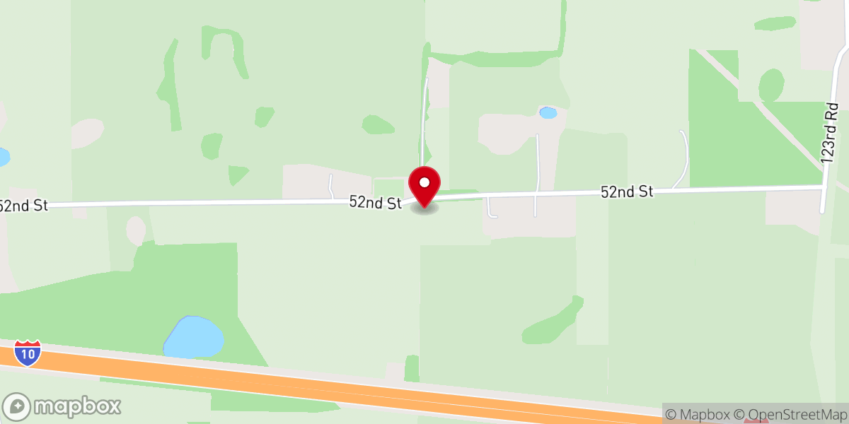 Map showing location of Oak Grove Church