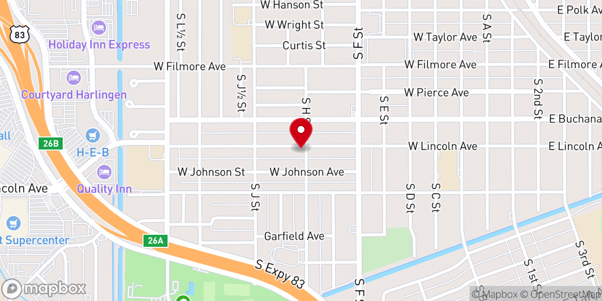 Map showing location of Second Presbyterian Church