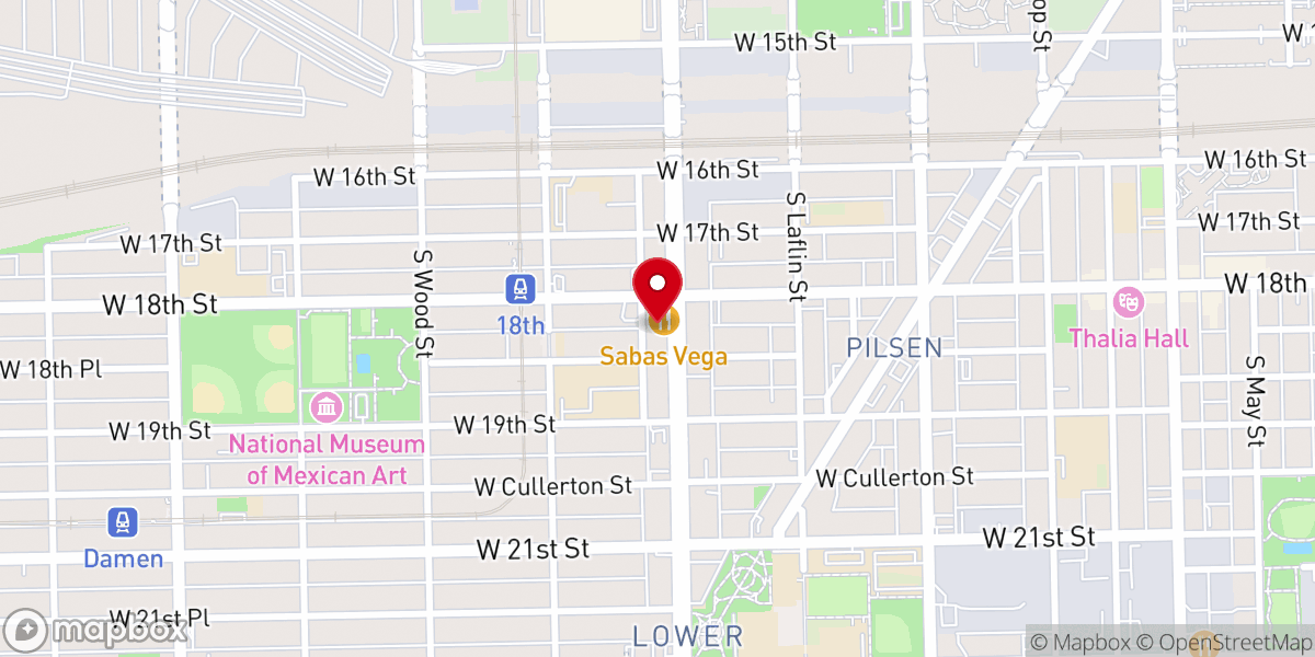 Map showing location of Victory Outreach City Church Chicago
