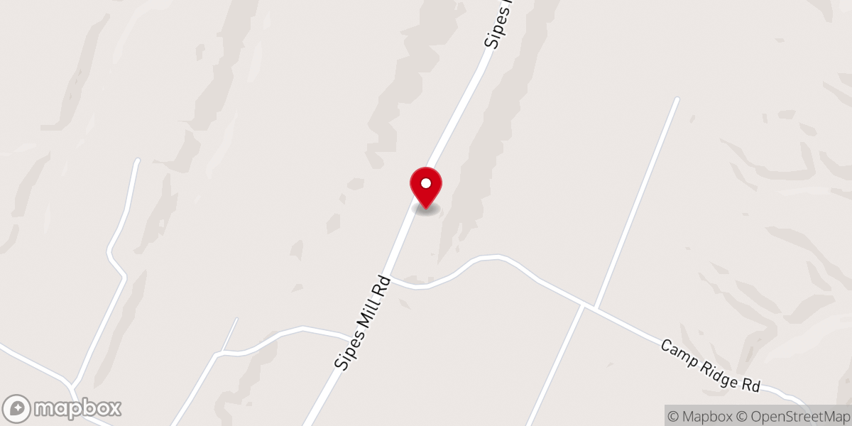 Map showing location of Sideling Hill Christian Church