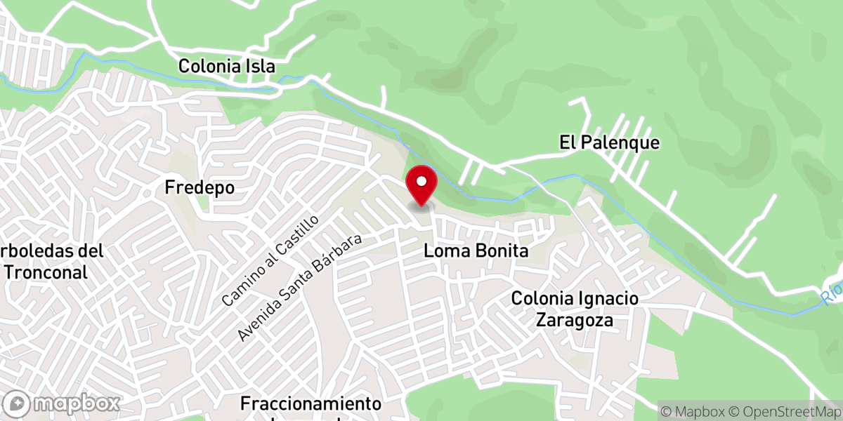 Map showing location of Capilla San Pedro Y San Pablo