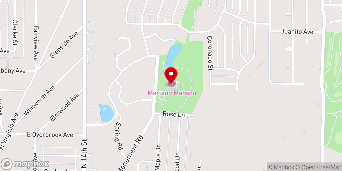 Map showing location of E. W. Marland Mansion