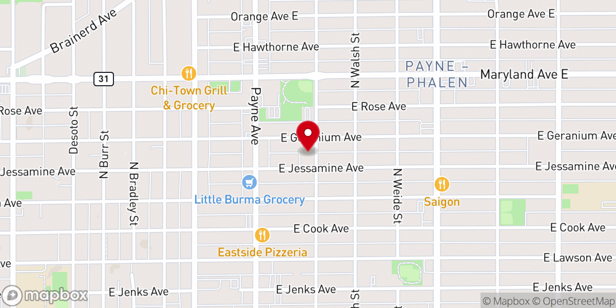 Map showing location of Arlington Hills Lutheran Church (ELCA)