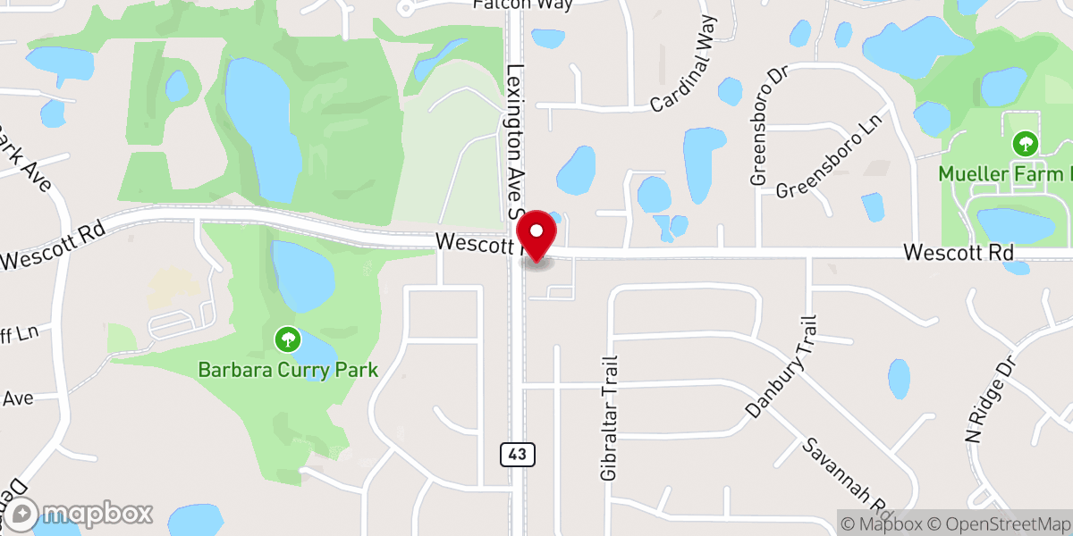 Map showing location of All Saints Lutheran Church