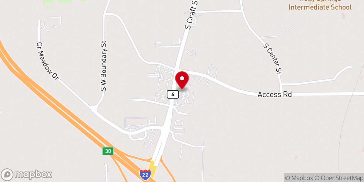 Map showing location of Marshall County Baptist Association