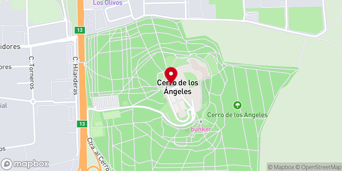 Map showing location of Monumento al Sagrado Corazón de Jesús