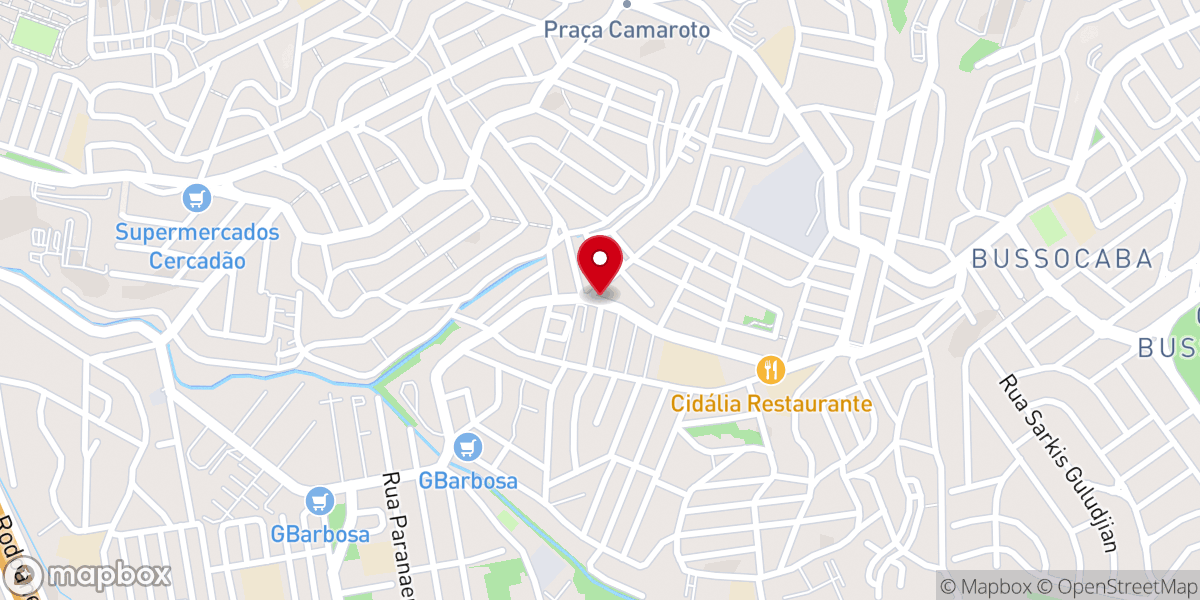 Map showing location of assembleia de Deus Paulistana Novo Osasco